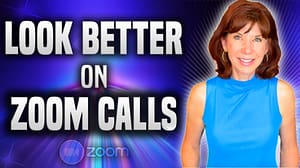 a photo of Antoinette Griffin next to text reading, "look better on zoom calls"