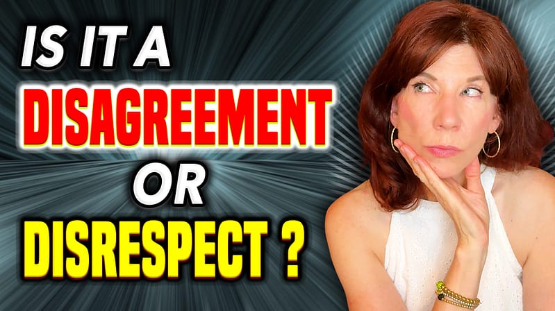 text reads "is it a disagreement or disrespect"